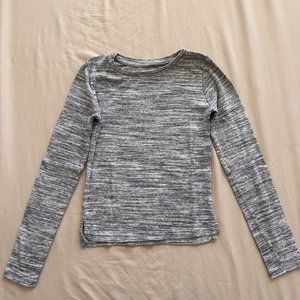 Bershka Heather Gray Long Sleeve Tee
